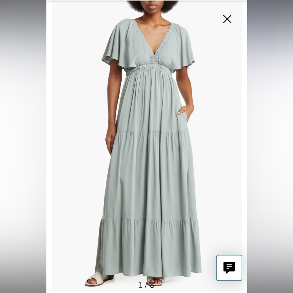 Wishlist Flutter Sleeve Maxi Dress